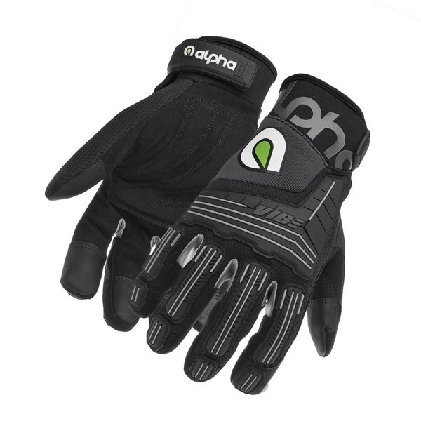 Alpha Gloves AG03-01-XL Vibe Impact Gloves; Black - Extra Large ASCAG03-01-XL